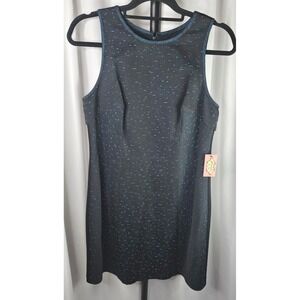 NWT's Womens Phoebe Couture Party Dress Sheath Cocktail Dress Black Blue Size 10